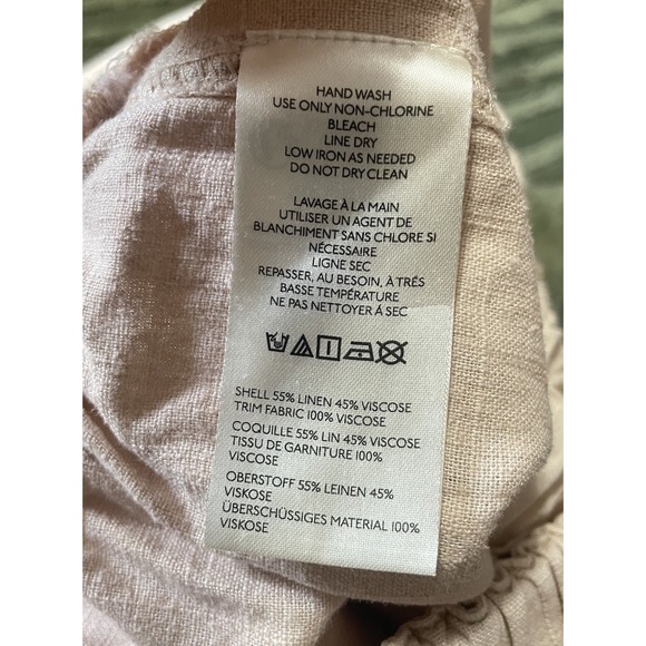Free People days end linen pull-on pants in sand dollar Size XL Comfort Summer - Picture 9 of 14